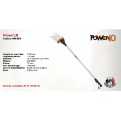 Sacudidor de nieve contrapesado a batería POWER10 MAORI con motor de 270 W | Newgardenmac.com