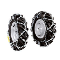 Coppia catene da neve per ruote 4.00-8 motocoltivatore NIBBI BRIK 1 - BRIK 1S