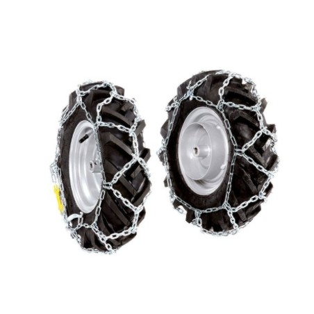 Paire de chaînes à neige pour roues de motoculteur 4.00-8" NIBBI BRIK 1 - BRIK 1S | Newgardenmac.com