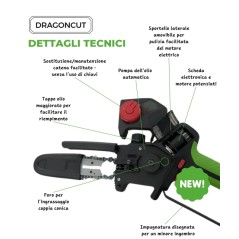 Seghetto ACTIVE DRAGONCUT con 2 batterie 2.5 Ah e caricabatteria barra 10 cm | Newgardenmac.com