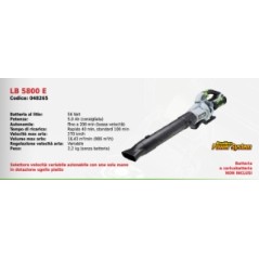 Soffiatore a batteria EGO LB 5800 E senza batteria e caricabatterie | Newgardenmac.com