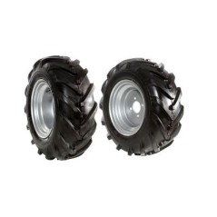 Pair of 16/6.50-8" tyred wheels with fixed disc for motor cultivator NIBBI BRIK 3