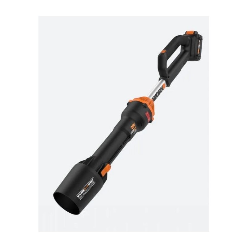 WORX WG543E soplador sin cable con batería de 20 V 4,0 Ah y cargador rápido