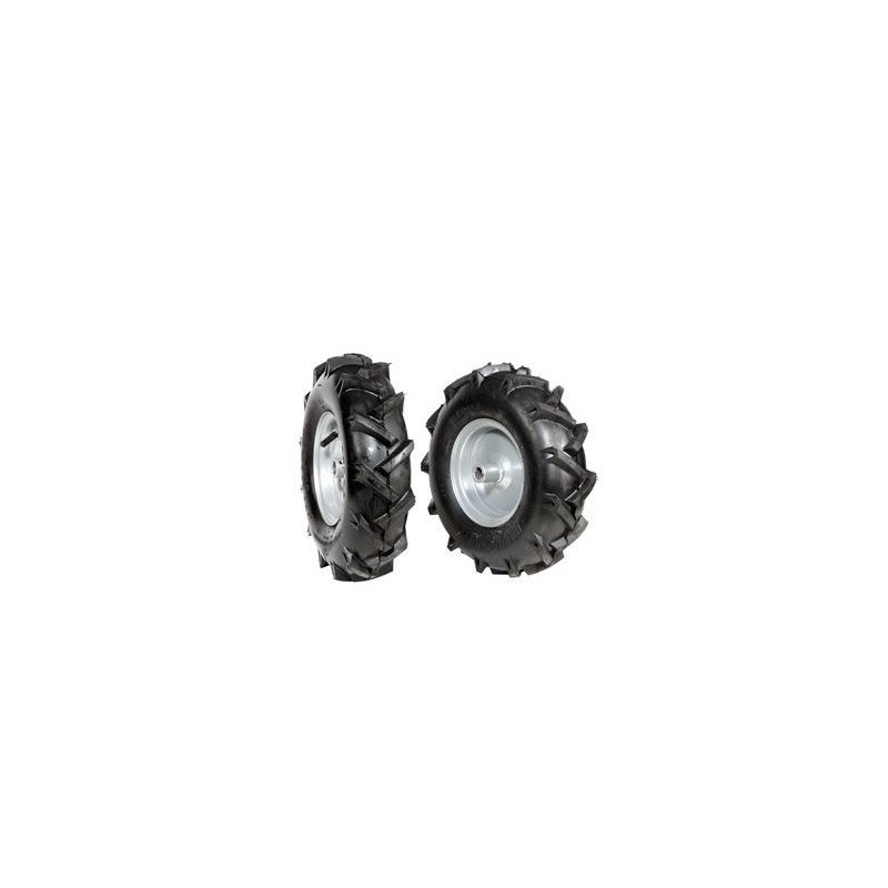 Pair of 3.50-6 "DF tyred wheels for NIBBI FC 110 mower