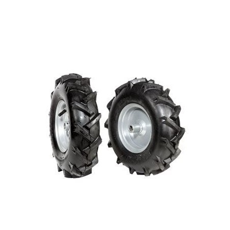 Paire de roues à pneus 3.50-6 "DF pour tondeuse NIBBI FC 110 | Newgardenmac.com