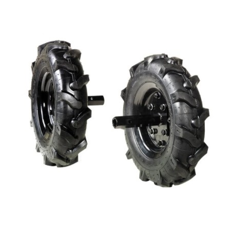 Pair of 3.50-8" tyred wheels for NIBBI motor mower 118 | Newgardenmac.com