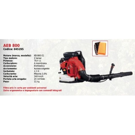 ATTILA AEB 800 backpack blower with KB 800 E1 2-stroke 79.4 cc engine | Newgardenmac.com