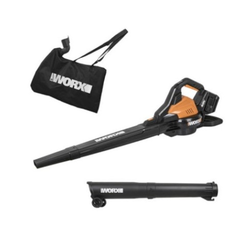 WORX WG583E cordless suction blower with 2 batteries and charger | Newgardenmac.com