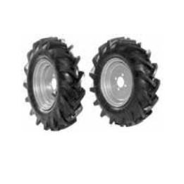 Paar 4.00-8" bereifte Räder mit fester Scheibe NIBBI BRIK 5 S Motorkultivator | Newgardenmac.com