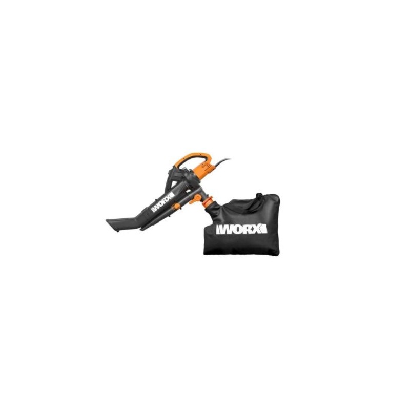 Soffiatore aspiratore trituratore elettrico WORX WG505E 3000W sacco raccolta 45L