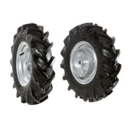 Paar 4.00-8" bereifte Räder mit fester Scheibe für Gehtraktor NIBBI BRIK 1 BRIK 3 | Newgardenmac.com