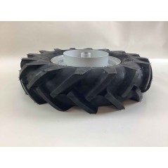 Pair of 4.00-8 tyred wheels with fixed disc for walking tractor NIBBI BRIK 1 BRIK 3 | Newgardenmac.com