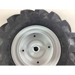 Pair of 4.00-8 tyred wheels with fixed disc for walking tractor NIBBI BRIK 1 BRIK 3 | Newgardenmac.com