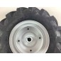 Pair of 4.00-8 tyred wheels with fixed disc for walking tractor NIBBI BRIK 1 BRIK 3