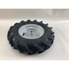 Pair of 4.00-8 tyred wheels with fixed disc for walking tractor NIBBI BRIK 1 BRIK 3 | Newgardenmac.com