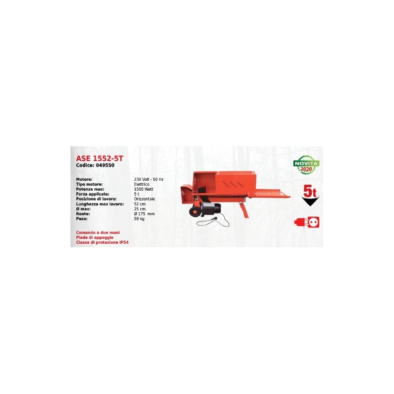 ATTILA ASE 1552-5T electric horizontal log splitter with 230V 1500W motor