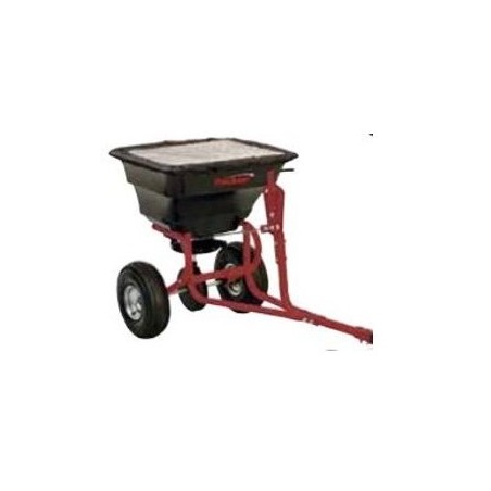 Wheeled towable fertiliser spreader for lawn tractors capacity 34kg | Newgardenmac.com