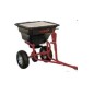 Wheeled towable fertiliser spreader for lawn tractors capacity 34kg