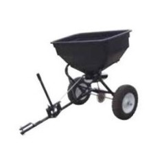 Wheeled towable fertiliser spreader for lawn tractors capacity 56 kg | Newgardenmac.com