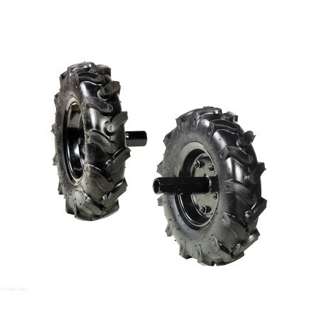 Pair of 4.00-8 tyred wheels for walking tractor NIBBI 104 S | Newgardenmac.com