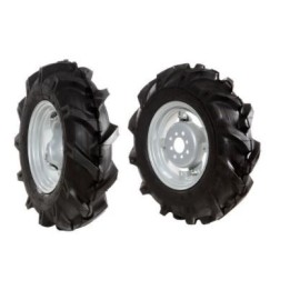 Paar 5.00-10 bereifte Räder mit verstellbarer Scheibe für Schreittraktor NIBBI KAM 4 | Newgardenmac.com