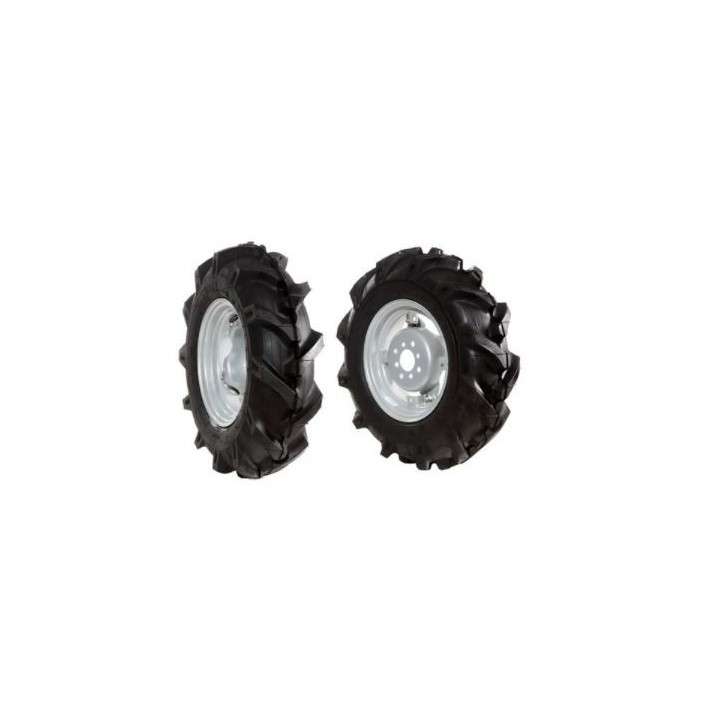 Par de ruedas neumáticas 5.00-10 con disco ajustable para motocultor NIBBI KAM 4 | Newgardenmac.com