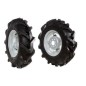 Pair of 5.00-10 tyred wheels with adjustable disc for walking tractor NIBBI KAM 4