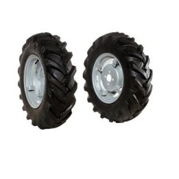 Pair of 6.5/80-12" tyred wheels with adjustable disc NIBBI MAK walking tractor | Newgardenmac.com