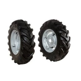 Pair of 6.5/80-15" tyred wheels with adjustable disc NIBBI MAK walking tractor | Newgardenmac.com