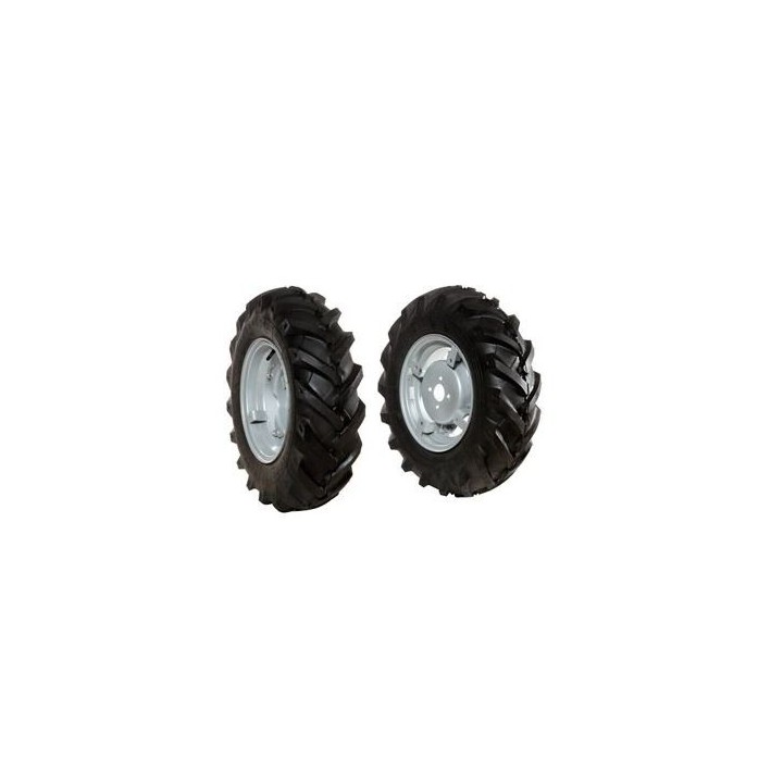 Par de ruedas de neumático 6.5/80-15" con disco ajustable para motocultor NIBBI MAK | Newgardenmac.com
