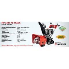 MAORI Schneefräse MP 1387 AE TRACK mit LONCIN OHV SNOW ENGINE 375 ccm | Newgardenmac.com