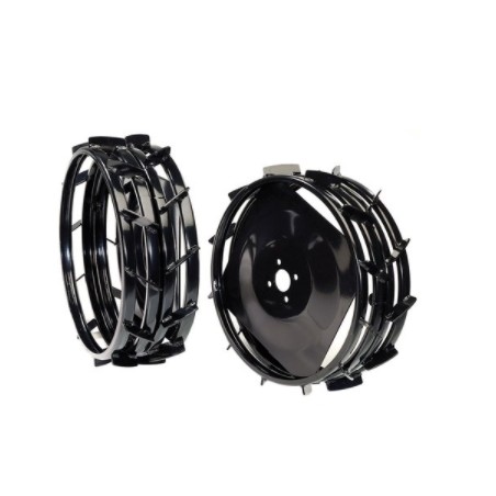 Pair of 410mm diameter metal wheels NIBBI mulcher widening ring | Newgardenmac.com