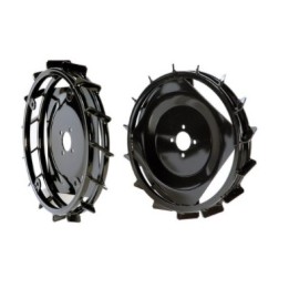 Paire de roues en métal diamètre 410x60 mm pour motobineuse NIBBI 106 - 115 | Newgardenmac.com