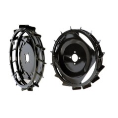 Pair of metal wheels diameter 410x60 mm for NIBBI motor hoe 106 - 115