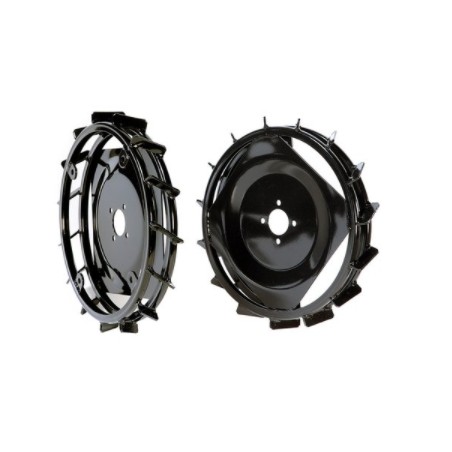 Pair of metal wheels diameter 410x60 mm for NIBBI motor hoe 106 - 115 | Newgardenmac.com