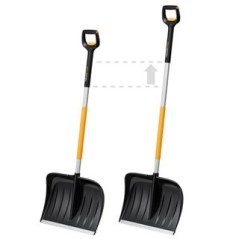 Cuchilla quitanieves FISKARS SnowXpert con mango telescópico apta para despejar calzadas | Newgardenmac.com