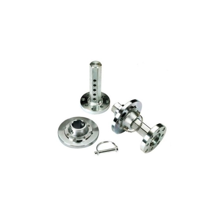 Pair of 5-hole adjustable axle shafts for walking tractor NIBBI BRIK 5S - KAM4 | Newgardenmac.com