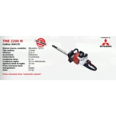 KAAZ TM 2200 M Heckenschere MITSUBISHI TLE 24 22,5 cc Motor 2-seitig schneidend | Newgardenmac.com