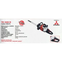 KAAZ TM 2600 M taille-haie MITSUBISHI TLE 24 2T moteur 22.5 cc coupe 2 côtés | Newgardenmac.com