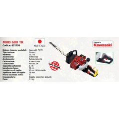 Cortasetos MAORI MHD 600 TK con motor KAWASAKI TJ23V 2 tiempos 22,5 cc | Newgardenmac.com