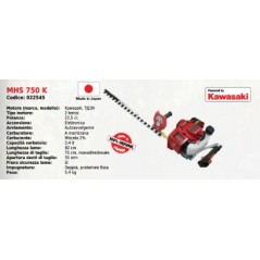 MAORI MHD 750 K hedge trimmer with KAWASAKI TJ23V 2-stroke 22.5 cc engine | Newgardenmac.com