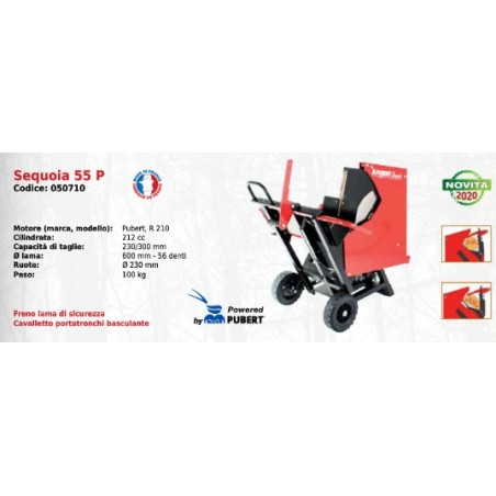 Benzin-Holzschere SEQUOIA 55 P PUBERT SERIE mit R 210 212 cc Motor | Newgardenmac.com