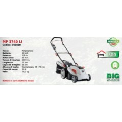 MAORI MP 3740 LI battery lawn mower with 40 Volt 2.5 Ah battery | Newgardenmac.com