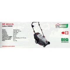 Tondeuse électrique MAORI MP 4016 EL avec moteur 1600 Watt 230 Volt - 50 Hz | Newgardenmac.com