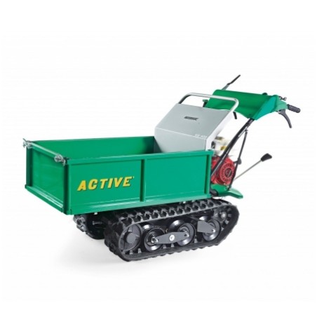 Wheelbarrow transporter ACTIVE POWERTRACK1400-HEXT with Honda GX160 hydraulic engine | Newgardenmac.com