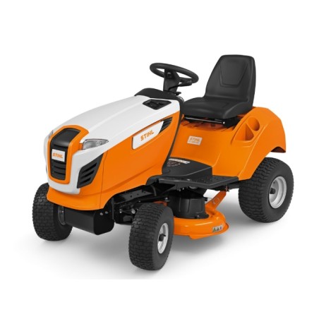 Tractor cortacésped de gasolina STIHL RT4097SX de 452 cc con corte de 95 cm, descarga lateral mecánica | Newgardenmac.com