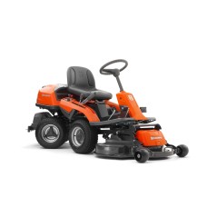 Tracteur de pelouse HUSQVARNA R214T 586cc hydrostatique mulching + éjection arrière sans plateau de coupe | Newgardenmac.com