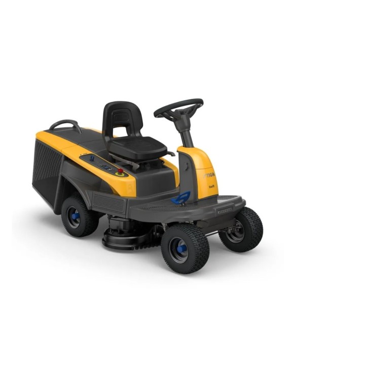 Trattorino STIGA SWIFT 372e con 4 batterie e caricabatteria taglio 72cm raccolta | Newgardenmac.com