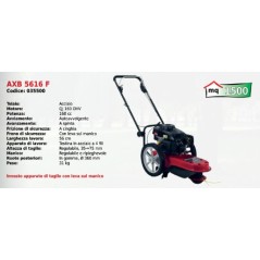 Decespugliatore a ruote a spinta ATTILA AXB5616F testina a 4 fili 160 cc | Newgardenmac.com