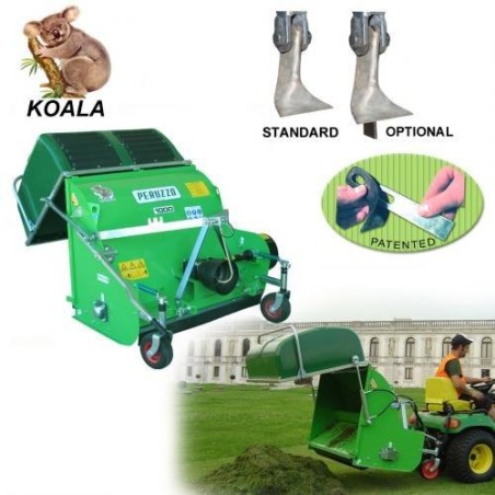 PERUZZO KOALA 1000 rear mower 32 blades 600L basket hydraulic discharge | Newgardenmac.com